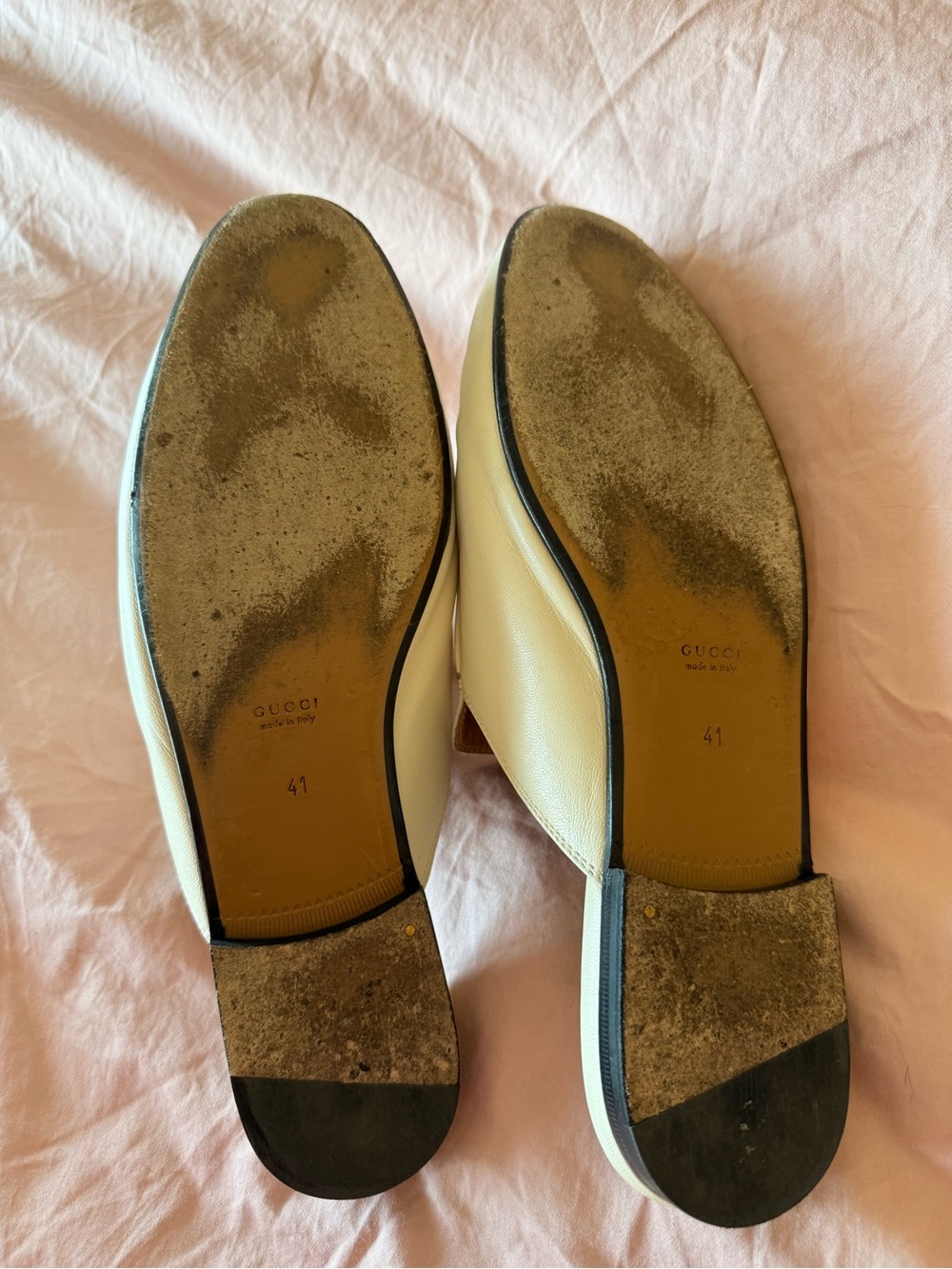 GUCCI Princetown Cream Leather Horsebit Mules EU 41 - Picture 5 of 5